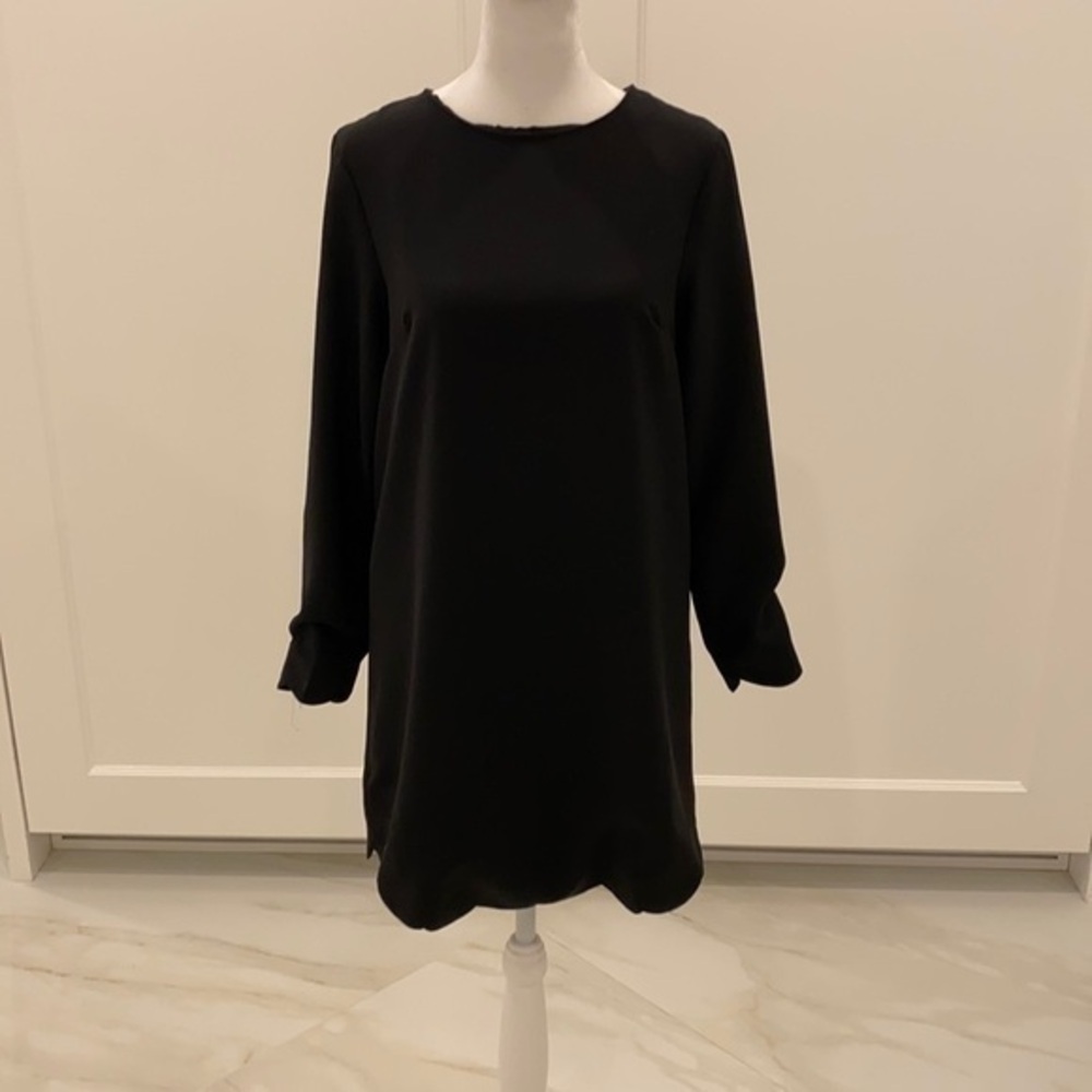 Aqua straight line dress black XS